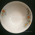 beautiful clear porcelain salad bowl with decal